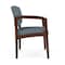 Lesro Lenox Wood Wide Guest Chair Wood Frame, Walnut, RF Serene Upholstery LW1201 - alternate 2